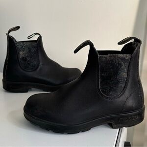 Blundstone Original 500 Chelsea Boots Black Fern Floral 3.5 6 Leather Ankle